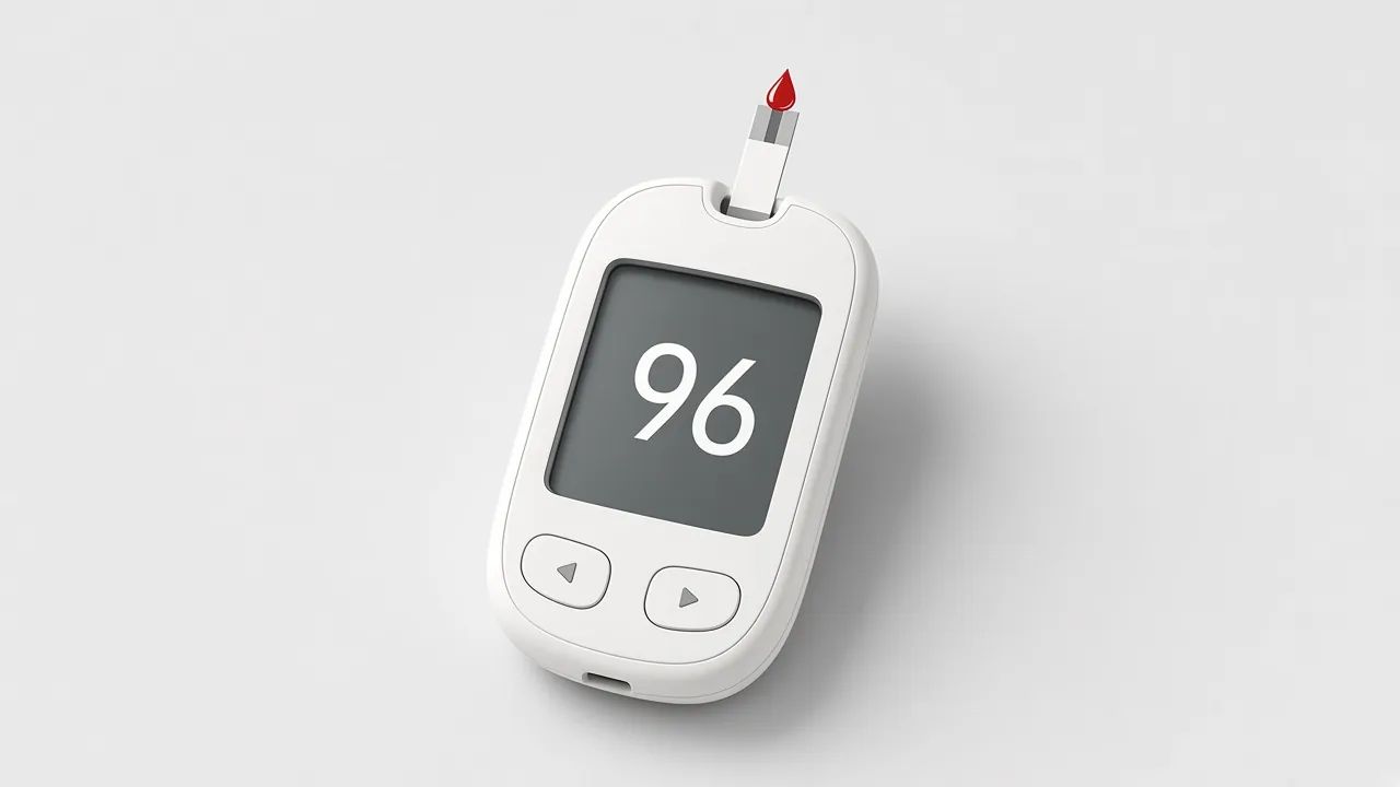 Home blood glucose meter with a test strip