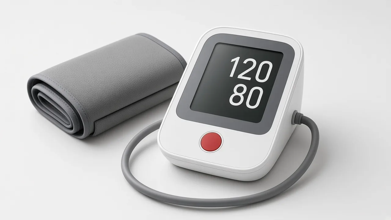 Upper-arm blood pressure monitor with cuff