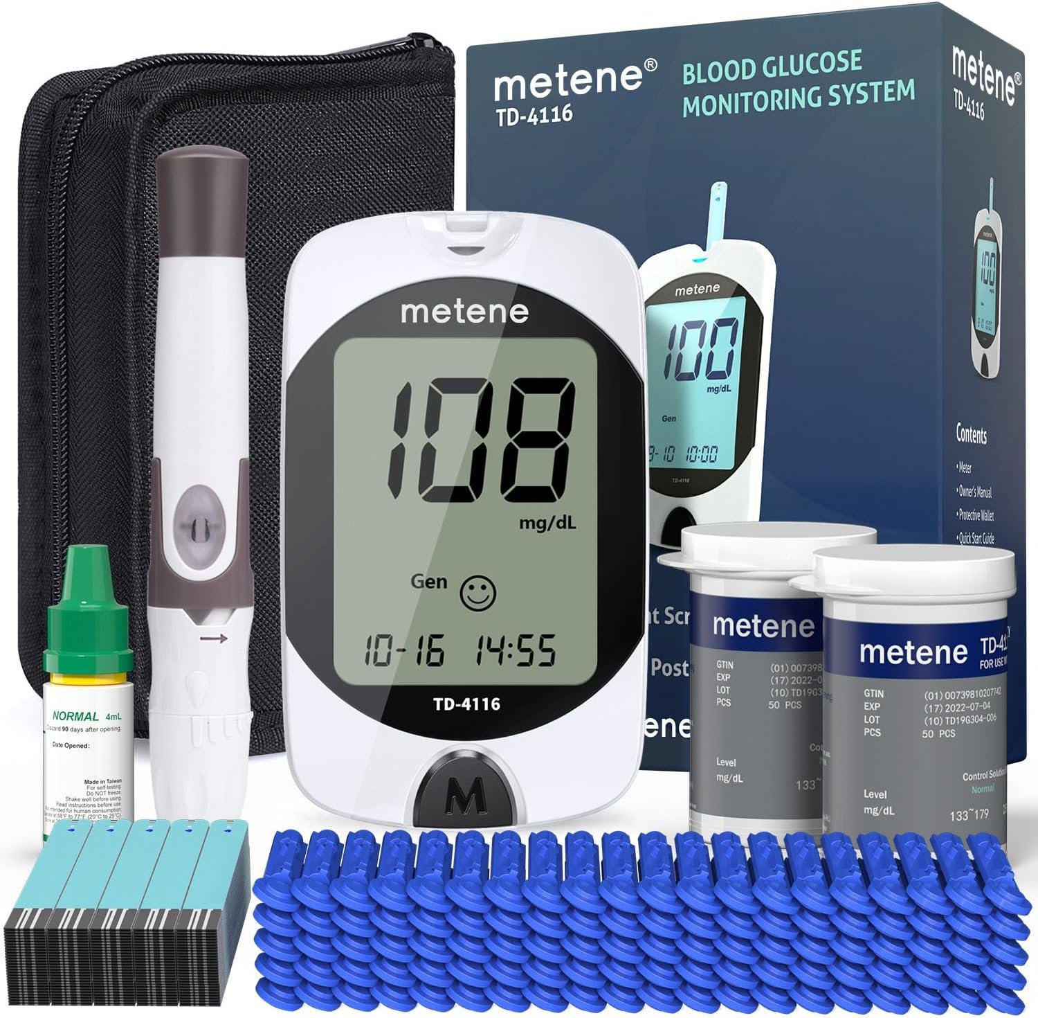 Metene TD-4116 Blood Glucose Monitor Kit